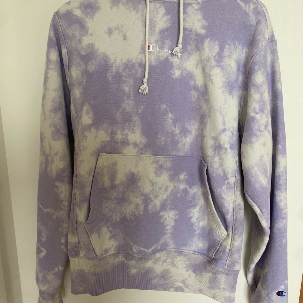 Tie-die champion hoodie small